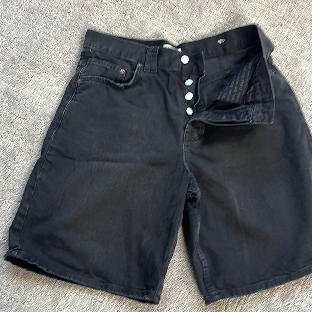 We The Free black denim shorts